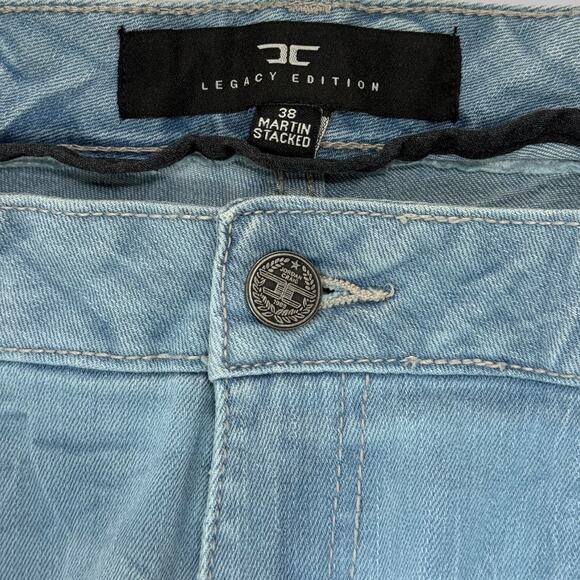 Jordan Craig Legacy Edition Distressed Denim Jeans Ripped Frayed Design Size 38 - Picture 4 of 6